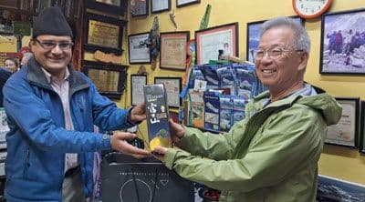 Lobuje Peak climbing via Everest base camp trek Japanese arrived